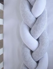 Бампер-коса Baby Veres Light Grey Melange 120*15